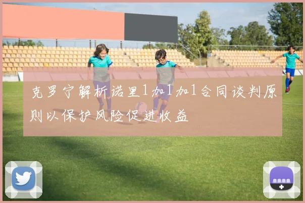克罗宁解析诺里1加1加1合同谈判原则以保护风险促进收益